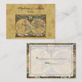 Antiek Wereldkaart Verstoorde #2 de Kaarten van de Plaatskaartje (Voorkant / Achterkant)