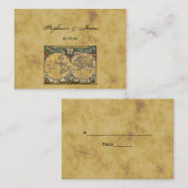 Antiek Wereldkaart Verstoorde #2A de Kaarten van h Plaatskaartje (Voorkant / Achterkant)