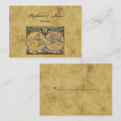 Antiek Wereldkaart Verstoorde #2A Plaatskaarten Plaatskaartje (Voorkant / Achterkant)