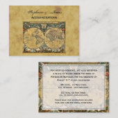 Antiek Wereldkaart Verstoorde BG-accommodatie Informatiekaartje (Voorkant / Achterkant)