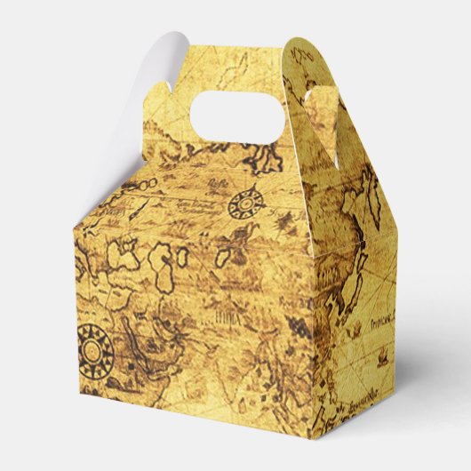 ANTIEK  WERELDKAART VII BEDANKDOOSJES (Voorkant Zijde)