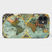 Antiek Wereldkaart  Wereldbol Art Iphone-draagtas Case-Mate iPhone Case (Achterkant (horizontaal))
