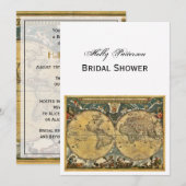 Antiek Wereldkaart, Wit BG V Vrijgezellenfeest Kaart (Voorkant / Achterkant)