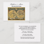 Antiek Wereldkaart Witte BG Accommodatie Informatiekaartje (Voorkant / Achterkant)