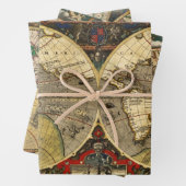 Antiek Wereldkaarten Inpakpapier Vel (In situ)