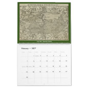 Antiek Wereldkaarten Kalender (Feb 2027)