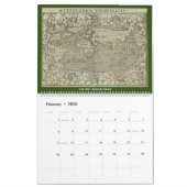 Antiek Wereldkaarten Kalender (Feb 2026)