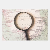 Antiek Wereldkaarten Verpakking Papiervellen Inpakpapier Vel (Voorkant 2)