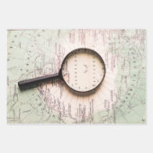 Antiek Wereldkaarten Verpakking Papiervellen Inpakpapier Vel (Voorkant)