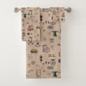 Antiek werktuigbouwkunde bad handdoek (Insitu)