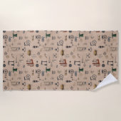 Antiek werktuigbouwkunde strandlaken (Voorkant)