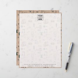 Antiek werktuigbouwkundige kraft briefhoofd