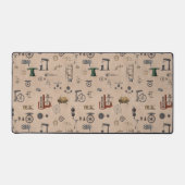 Antiek werktuigbouwkundige wetenschapspatroon bureaumat (Voorkant)