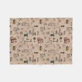 Antiek werktuigbouwkundige wetenschapspatroon fleece deken (Voorkant (Horizontaal))