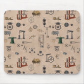 Antiek werktuigbouwkundige wetenschapspatroon muismat (Voorkant)