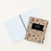 Antiek werktuigbouwkundige wetenschapspatroon notitieboek (Binnen)