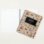 Antiek werktuigbouwkundige wetenschapspatroon planner (Display)