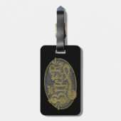 Antiek Westerne motorrijder Bagagelabel (Achterkant verticaal)