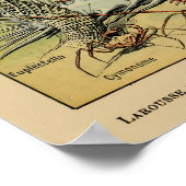 Antiek wetenschappelijke post voor zeedieren Poster (Hoek)