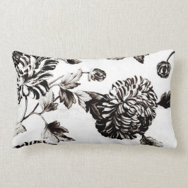 Antiek White & Black Botanical Floral Toile No.2 Kussen