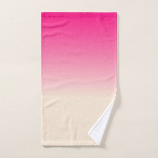 Antiek White en Winter Sky Pink Ombre Pattern Bad Handdoek (Handdoek)