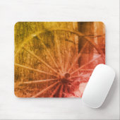 Antiek wieltje  zwart-wit muismat (Met muis)