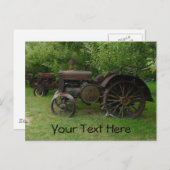 Antiek wieltractoren briefkaart (Voorkant / Achterkant)