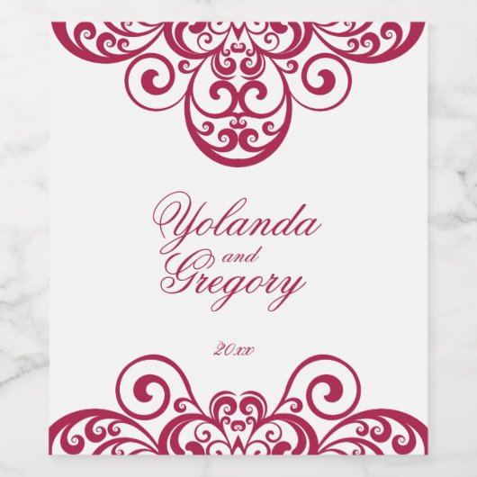 Antiek,  wijn etiket (Enkel label)