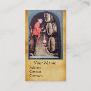 ANTIEK-WIJNCELLAR RODE-WAXSEAL-MONOGRAM VISITEKAARTJE