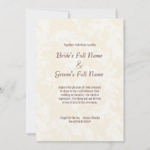 Antiek wijnglazen - Cream Wedding Invitation Kaart