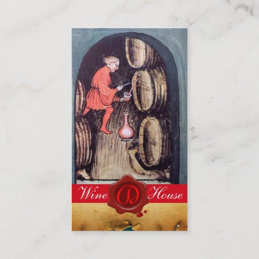 ANTIEK WIJNKELDER MONOGRAM VISITEKAARTJE (Achterkant)