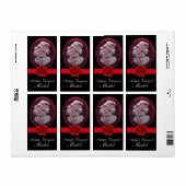 ANTIEK WIJNLADY EN DRUIVENMONOGRAM VOOR ROOD WAX ETIKET (Full Sheet)