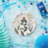 Antiek Wildflower Elegante  Natuur Lover Papieren Bordje (Feest)