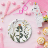 Antiek Wildflower Elegante  Natuur Lover Papieren Bordje (Feest)