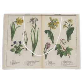 Antiek Wildflower Roze en Groene Gift Bag Groot Cadeauzakje