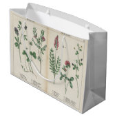 Antiek Wildflower Roze en Groene Gift Bag Groot Cadeauzakje (Achterkant Gekanteld)