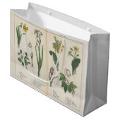 Antiek Wildflower Roze en Groene Gift Bag Groot Cadeauzakje (Voorkant Gekanteld)