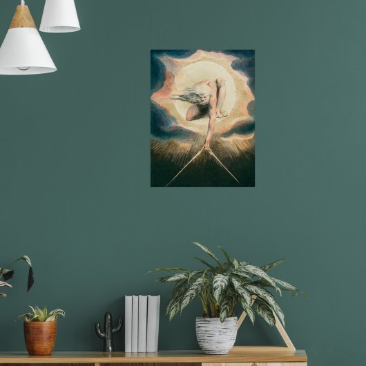 Antiek William Blake Earth Compass Symboliek Poster (Woonkamer 1)