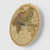 Antiek William Faden 1786 Eastern Hemisphere Map Grote Klok (Hoek)