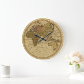 Antiek William Faden 1786 Eastern Hemisphere Map Grote Klok (Huis)