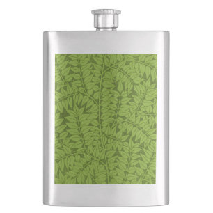 Antiek William Morris Branch Groene Blad Patroon Flacon