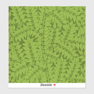 Antiek William Morris Branch Groene Blad Patroon Sticker