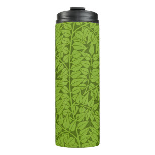 Antiek William Morris Branch Groene Blad Patroon Thermosbeker