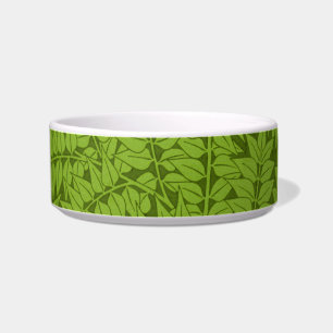 Antiek William Morris Branch Groene Blad Patroon Voerbakje