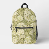 Antiek William Morris Chrysanthemum Patroon Bedrukte Rugzak (Voorkant)