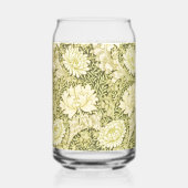 Antiek William Morris Chrysanthemum Patroon Blikvorm Glas (Achterkant)
