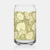 Antiek William Morris Chrysanthemum Patroon Blikvorm Glas (Links)