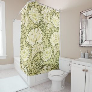 Antiek William Morris Chrysanthemum Patroon Douchegordijn