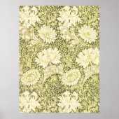 Antiek William Morris Chrysanthemum Patroon Poster (Voorkant)