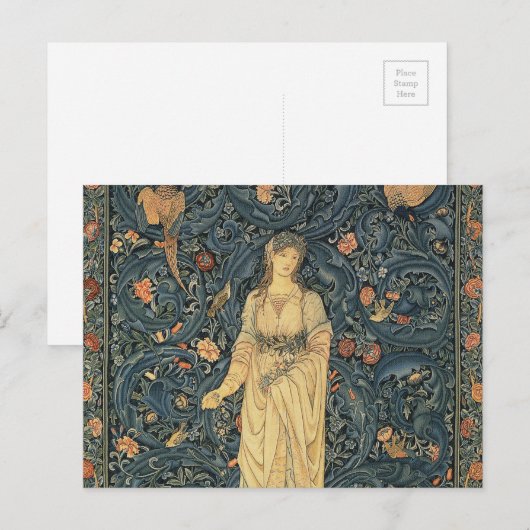 Antiek William Morris Flora Briefkaart (Voorkant / Achterkant)